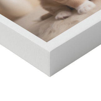 Faux Wrapped Canvas Puppy Print