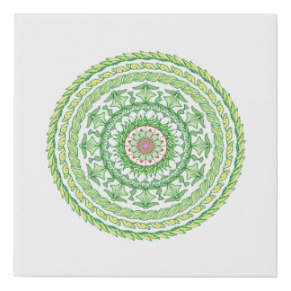 Faux Wrapped Canvas Rangoli Print