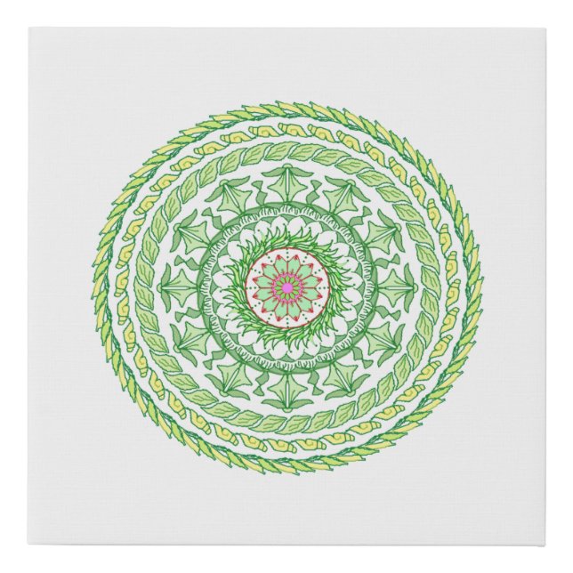 Faux Wrapped Canvas Rangoli Print (Front)