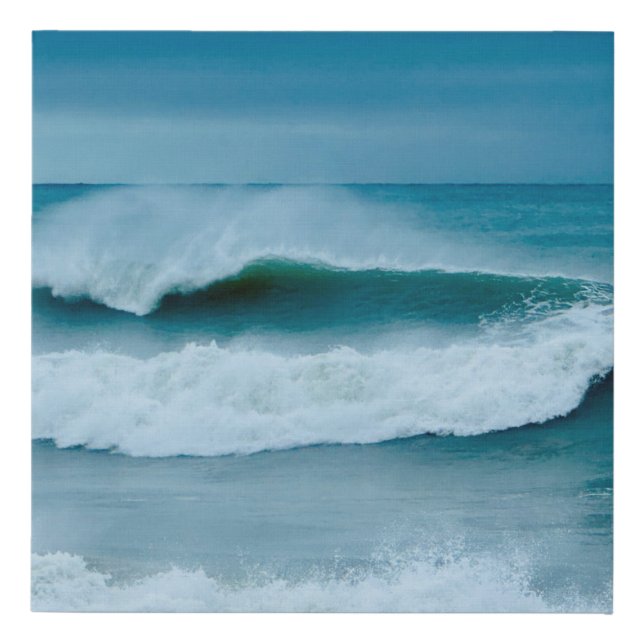 Faux Wrapped Canvas Wave Print (Front)