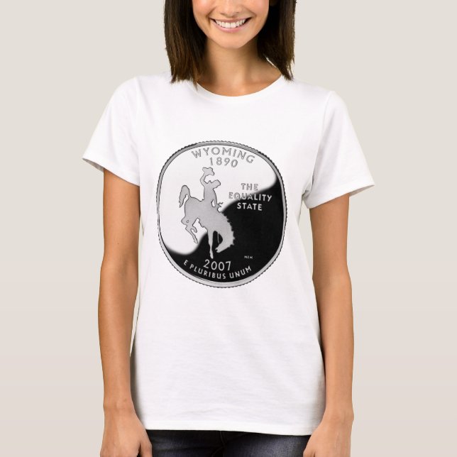 Faux Wyoming State Quarter T-Shirt (Front)