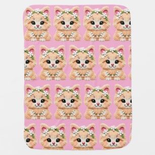 Faux Yarn Notch-Hook Christmas Cat – Cozy Holiday Baby Blanket