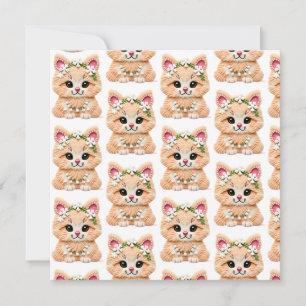 Faux Yarn Notch-Hook Christmas Cat – Cozy Holiday Card