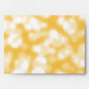 Faux Yellow Bokeh Glitter Confetti Background Envelope