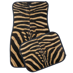Faux Zebra Skin Car Mats