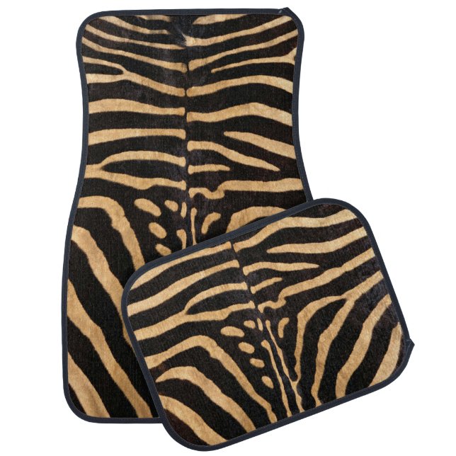 Faux Zebra Skin Car Mats (Set)