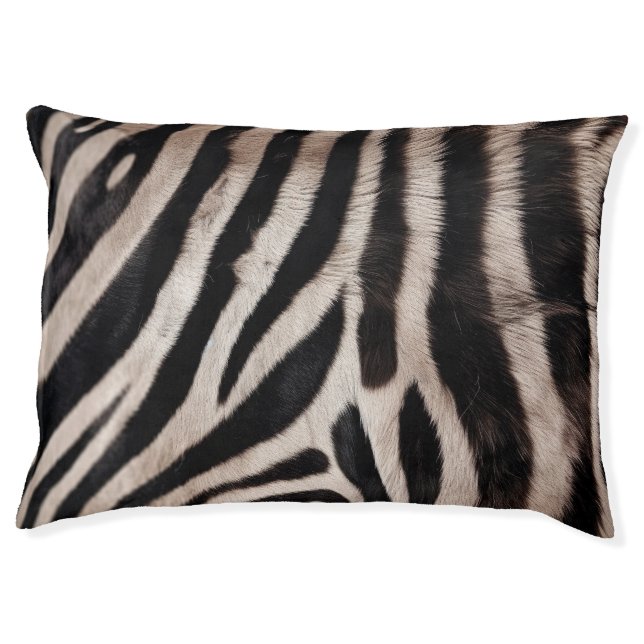  Faux Zebra Skin Print | Large Dog Bed (Front)