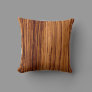 Faux Zebrawood Nature Pattern Throw Pillow
