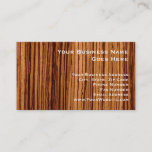 Faux Zebrawood Woodgrain Executive Business Card