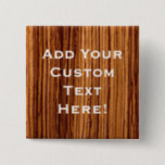 Faux Zebrawood Woodgrain Executive Button