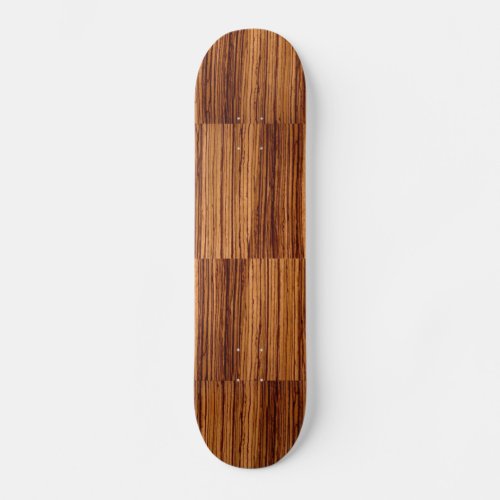 Faux Zebrawood Woodgrain Executive Skateboard Deck