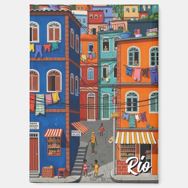 Favelas in Rio de Janeiro Magnet (Front)