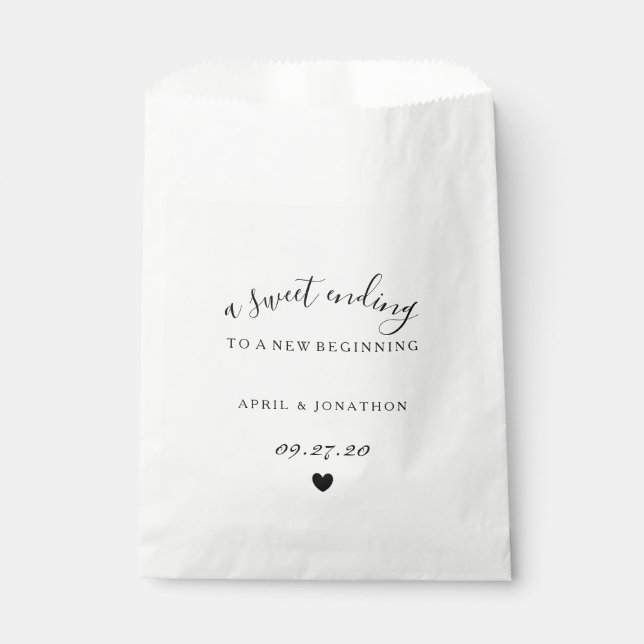 Favor Bag - A Sweet Ending (Front)