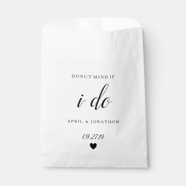 Favor Bag - Donut Mind if I Do Heart (Front)