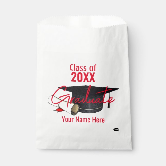 Favor Bag for Graduate - Cap and Diploma HAMbyWG (Front)