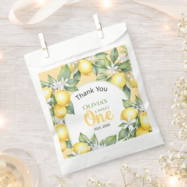 Favor Bag Lemon citru birthday. (Clipped)