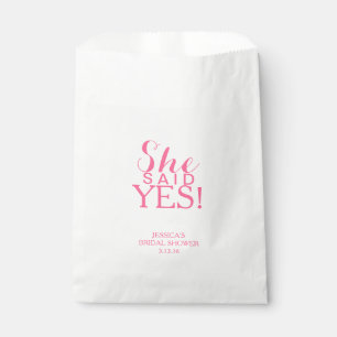 Favor Bag - She Said Yes
