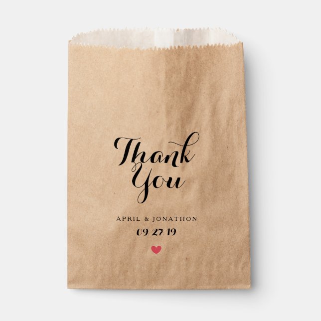 Favor Bag - Thank You (Front)