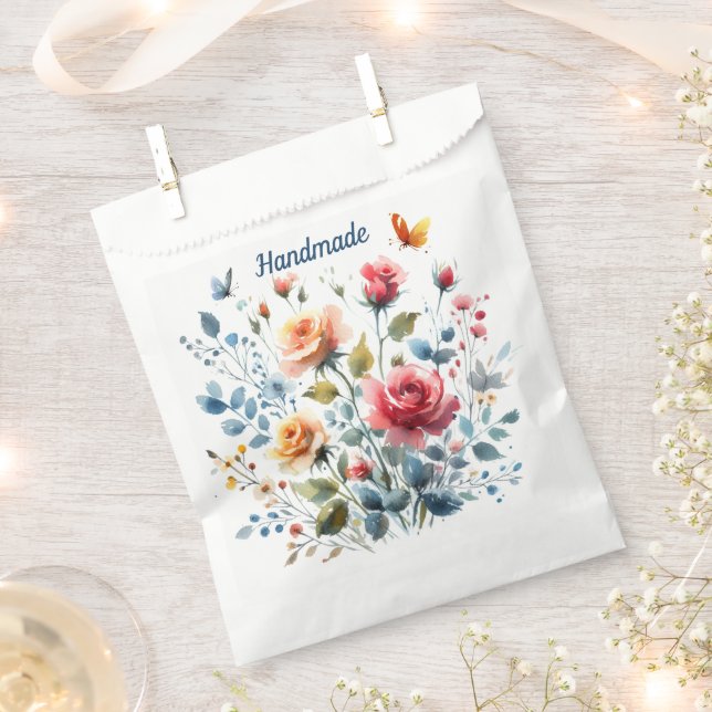 Favor Bag Watercolor Flowers (Clipped)