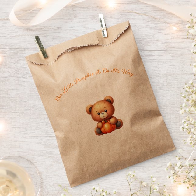Favor Bags- Autumn Baby Shower Favor Bags 50pcs (Clipped)
