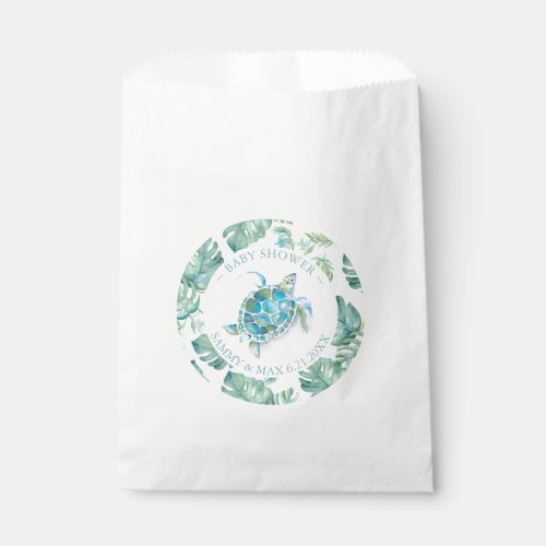 Favor Bags Baby Shower Tropical Sea Turtle