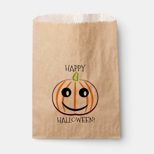 FAVOR BAGS WITH HAPPY HALLOWEEN AND PUMPKIN