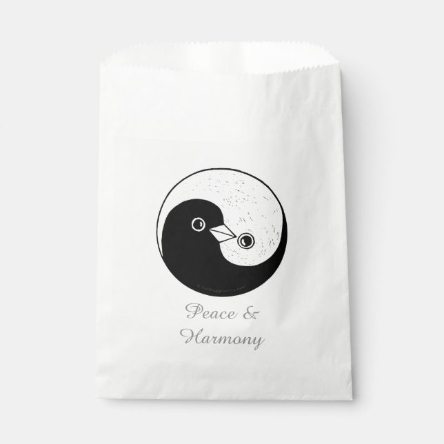 Favor Bags YinYang Dove Harmomy (Front)