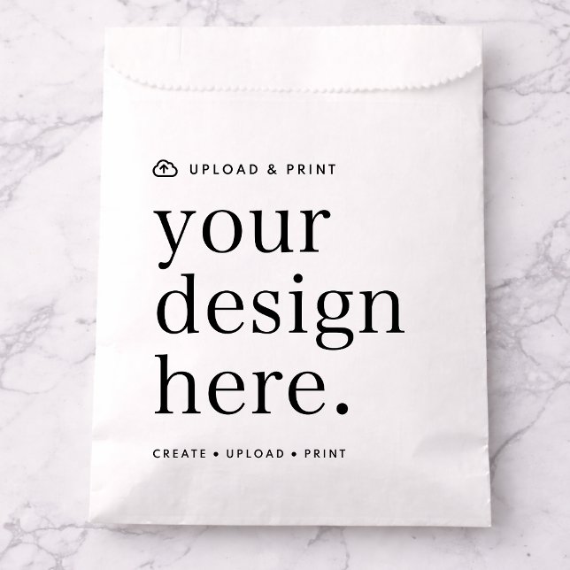 Favor Bags Your Design Upload (Versatile paper favor bags for business, weddings, special occasion events, gifting & more!)