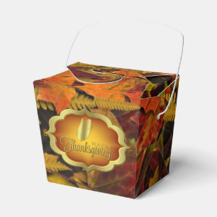 Favor Box - Autumn Leaves Happy Thanksgiving
