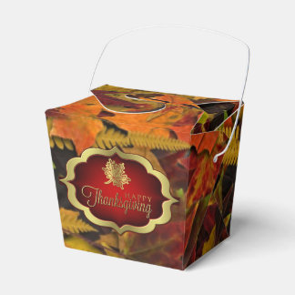 Favor Box - Autumn Leaves Happy Thanksgiving