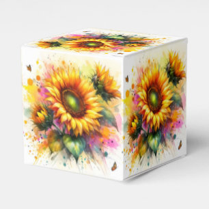 Favor Box - Beautiful Yellow Sunflowers