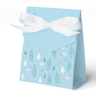 “Favor Box – Blue Winter Ornament Gift Box”