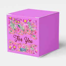 Favor Box Cube (Pink Flower Mix) RFPMDesigns©️2024