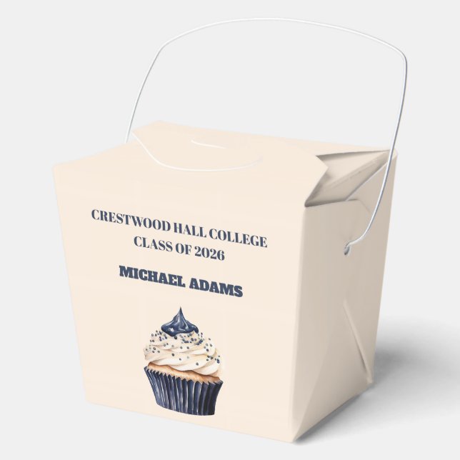 Favor Box-| Custom Name Class Year Party Favor Boxes (Front)