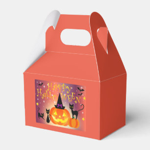 Favor Box Decorated Jack-O'- Lantern Halloween