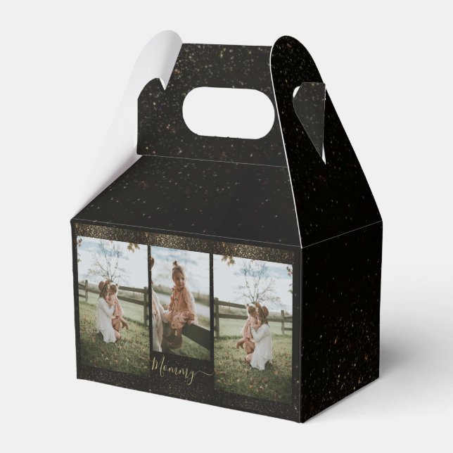Favor Box Elegant Personalised Photo and Text (Front Side)