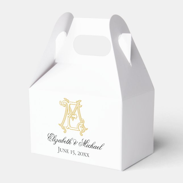 Favor Box EM Monogram or ME Monogram (Front Side)