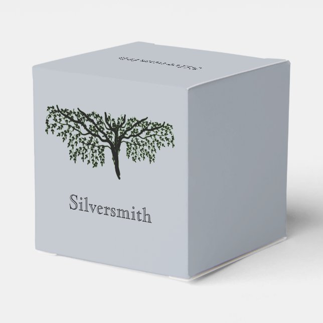 Favor Box - Family Tree with Name (Back Side)