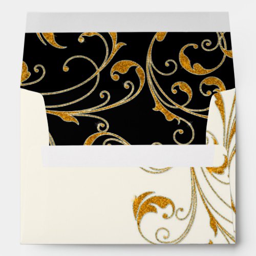 Favor Box Glam Old Hollywood Regency Black Tie Envelope