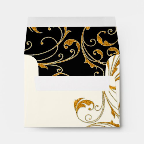 Favor Box Glam Old Hollywood Regency Black Tie Envelope