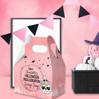 Favor Box Halloween Skull-ebration Swag Bag