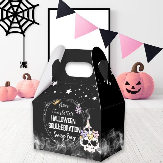 Favor Box Halloween skull-ebrations swag bag (Creator Uploaded)