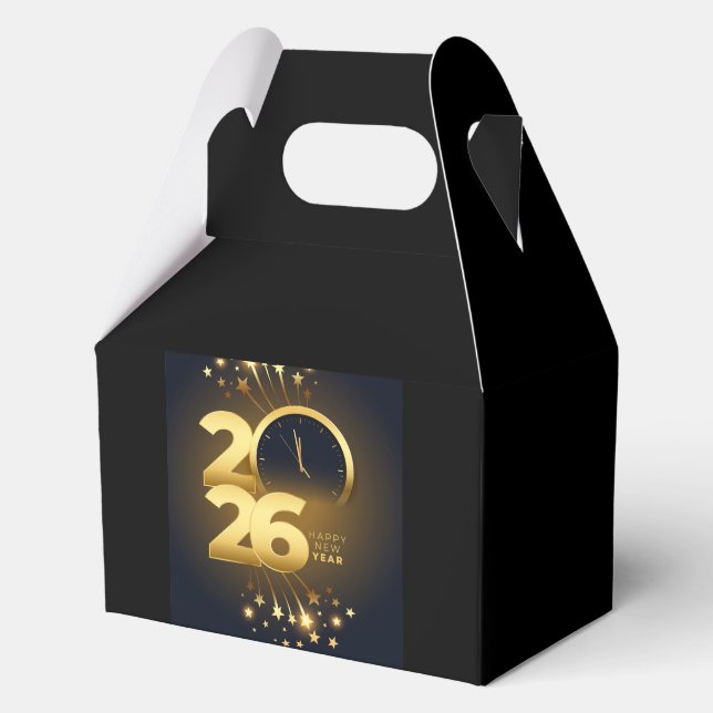 Favor Box-Happy New Year 2026  Boxes (Front)