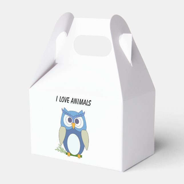 Favor Box "I Love Animals" (Front Side)