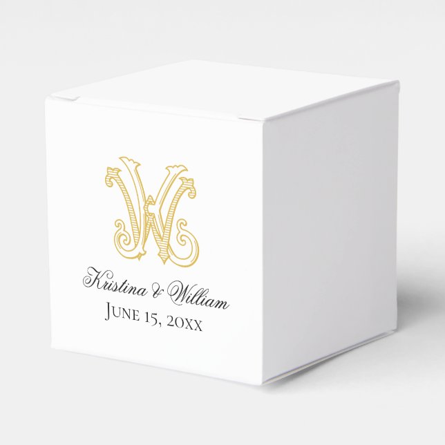 Favor Box KW Monogram or WK Monogram (Front Side)