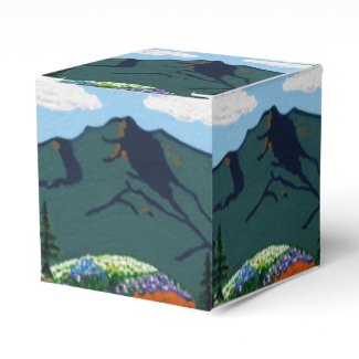 Favor Box Mt Tamalpais Wildflowers Painting