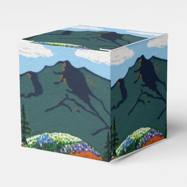 Favor Box Mt Tamalpais Wildflowers Painting (Front Side)