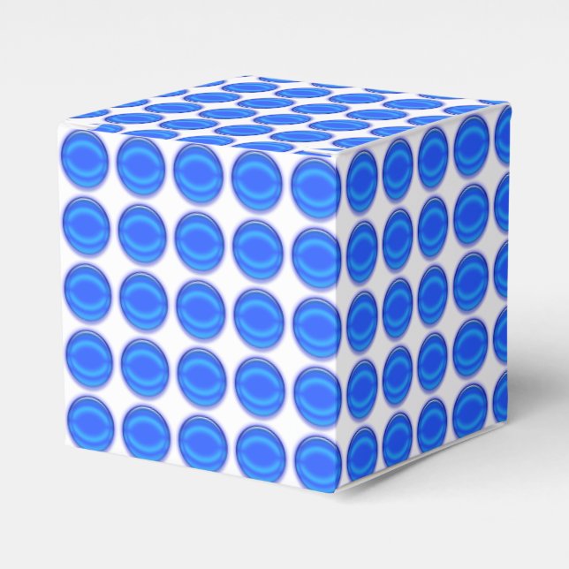 Favor Box – Rows or Blue Dots (Front Side)