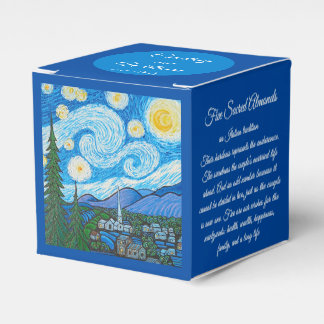 Favor Box - Starry Night - Painting by Mhana