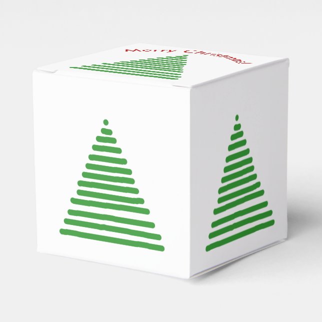 Favor Box - Stylized Christmas Trees (Front Side)